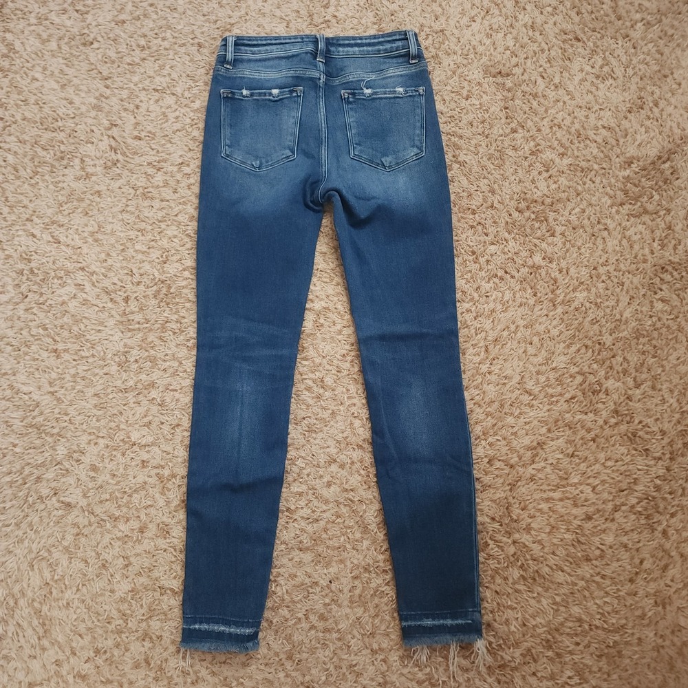 Flying Monkey Womens 27 Mid-Rise Skinny Ankle Blue Jeans - Picture 9 of 10